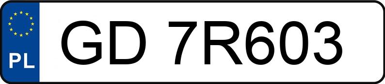 Numer rejestracyjny GD 7R603 posiada AUDI Q3 - GD7R603