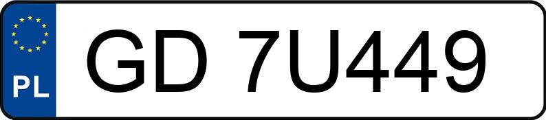 Numer rejestracyjny GD 7U449 posiada SKODA OCTAVIA - GD7U449