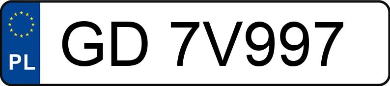 Numer rejestracyjny GD 7V997 posiada AUDI A7 SPORTBACK - GD7V997