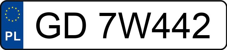 Numer rejestracyjny GD 7W442 posiada TOYOTA AURIS - GD7W442