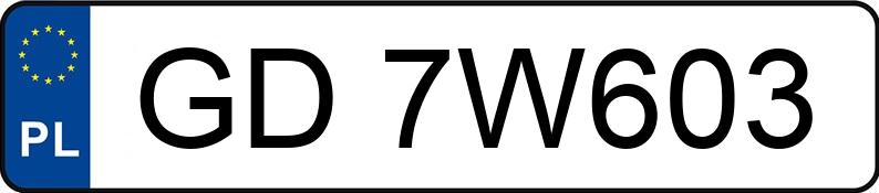 Numer rejestracyjny GD 7W603 posiada KIA CEE D - GD7W603