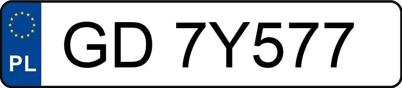 Numer rejestracyjny GD 7Y577 posiada KIA Sportage 1.6 T-GDI MR`26 E6 L - GD7Y577