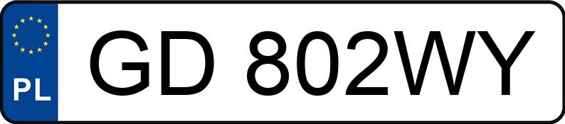 Numer rejestracyjny GD 802WY posiada DODGE CALIBER - GD802WY