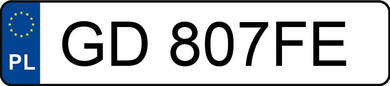 Numer rejestracyjny GD 807FE posiada AUDI Cabrio 2.8 Kat. e Aut. - GD807FE