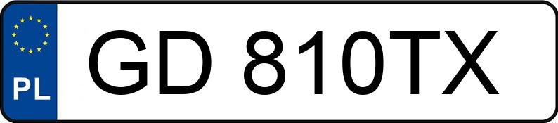 Numer rejestracyjny GD 810TX posiada MITSUBISHI PAJERO - GD810TX
