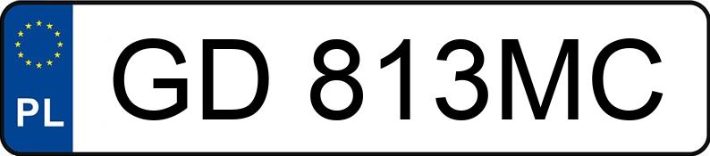 Numer rejestracyjny GD 813MC posiada TOYOTA Yaris 1.0 MR`14 E5 Active - GD813MC