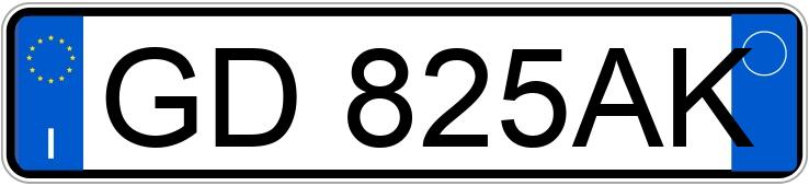 Numer rejestracyjny GD825AK posiada FIAT 500