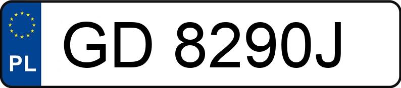 Pirat drogowy w pojeździe o numerach rejestracyjnych GD8290J