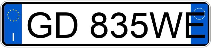 Numer rejestracyjny GD835WE posiada Toyota CHR