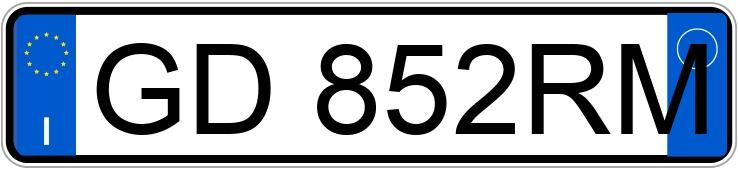 Numer rejestracyjny GD852RM posiada  