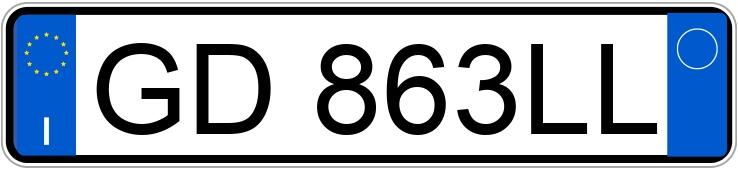 Numer rejestracyjny GD863LL posiada FIAT Panda 3a serie Numer rejestracyjny GD863LL posiada FIAT Panda 3a serie