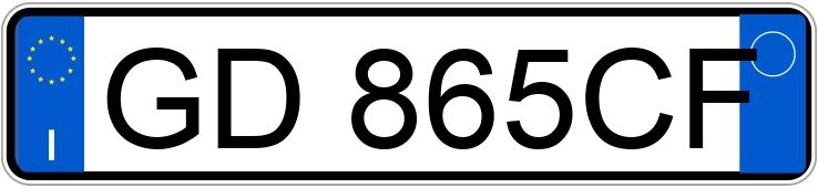 Numer rejestracyjny GD865CF posiada AUDI A3 3a serie