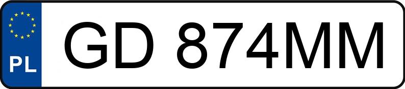 Numer rejestracyjny GD 874MM posiada OPEL ASTRA STATION WAGON - GD874MM