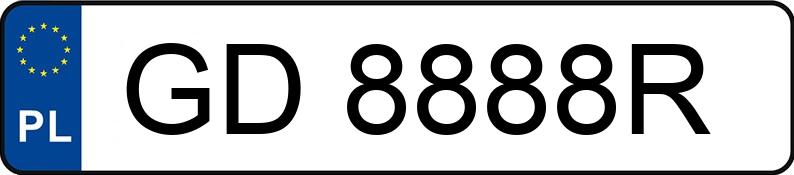 Numer rejestracyjny GD 8888R posiada VOLKSWAGEN TOUAREG 3.0 TDI - GD8888R