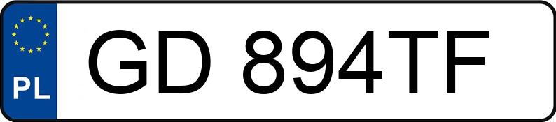 Numer rejestracyjny GD 894TF posiada VOLKSWAGEN Transporter TD 2.4t Transporter TD 2.4t - GD894TF