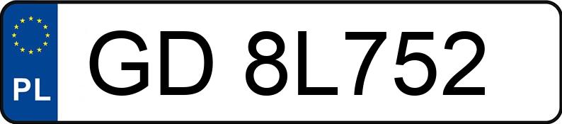 Numer rejestracyjny GD 8L752 posiada VOLVO XC60 - GD8L752 Numer rejestracyjny GD 8L752 posiada VOLVO XC60 - GD8L752