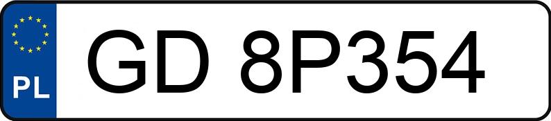 Numer rejestracyjny GD 8P354 posiada SKODA OCTAVIA - GD8P354