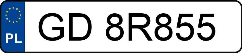 Numer rejestracyjny GD 8R855 posiada AUDI Q3 - GD8R855