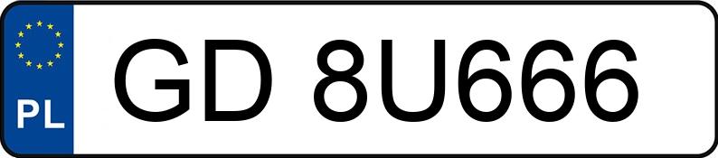 Numer rejestracyjny GD 8U666 posiada SKODA Octavia IV 2.0 TSI MR`25 E6d RS - GD8U666