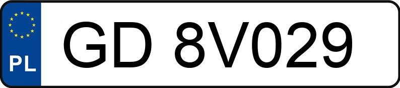 Numer rejestracyjny GD 8V029 posiada FORD RANGER 2AB - GD8V029