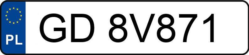 Numer rejestracyjny GD 8V871 posiada AUDI A3 SPORTBACK - GD8V871 Numer rejestracyjny GD 8V871 posiada AUDI A3 SPORTBACK - GD8V871