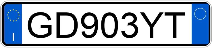 Numer rejestracyjny GD903YT posiada FIAT 500X