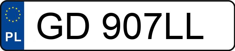 Numer rejestracyjny GD 907LL posiada DAF AE45LF - GD907LL