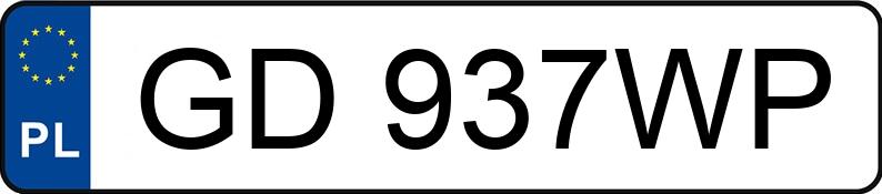 Numer rejestracyjny GD 937WP posiada AUDI A3 - GD937WP