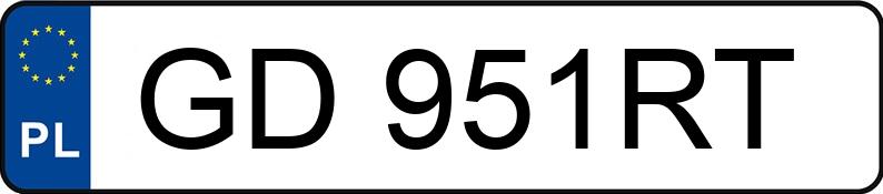 Numer rejestracyjny GD 951RT posiada AUDI A6 2.0 TDi MR`15 E6 4G ultra - GD951RT