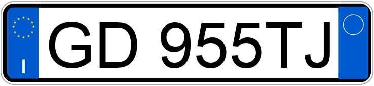 Numer rejestracyjny GD955TJ posiada FIAT Panda 3a serie