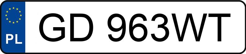 Numer rejestracyjny GD 963WT posiada ALFA ROMEO GIULIA - GD963WT