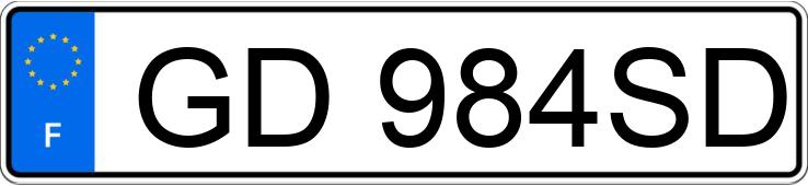 Il numero di registrazione GD984SD ha KAWASAKI ZX