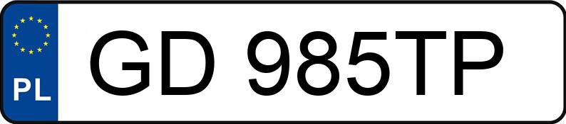 Numer rejestracyjny GD 985TP posiada SUZUKI SX4 S-Cross DDiS MR`13 E5 Premium Plus - GD985TP