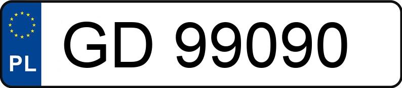 Numer rejestracyjny GD 99090 posiada VOLKSWAGEN Golf IV 1.9 TDI MR`97 Comfortline - GD99090