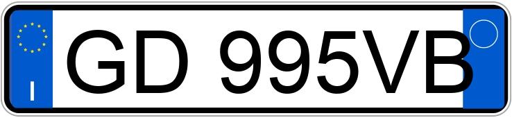 Numer rejestracyjny GD995VB posiada AUDI A3 4a serie Numer rejestracyjny GD995VB posiada AUDI A3 4a serie
