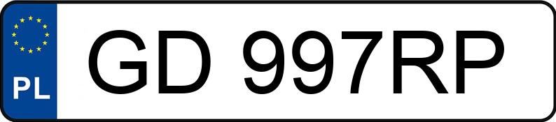 Numer rejestracyjny GD 997RP posiada KIA Stinger GT MR`17 E6 Stinger GT MR`17 E6 - GD997RP