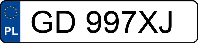 Numer rejestracyjny GD 997XJ posiada FORD TRANSIT - GD997XJ