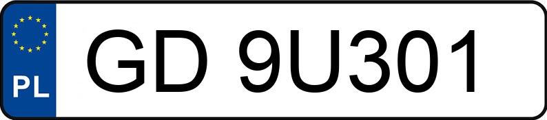 Numer rejestracyjny GD 9U301 posiada VOLKSWAGEN GOLF - GD9U301 Numer rejestracyjny GD 9U301 posiada VOLKSWAGEN GOLF - GD9U301