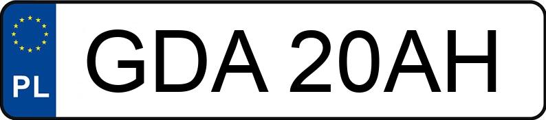 Numer rejestracyjny GDA 20AH posiada Star 25 - GDA20AH Numer rejestracyjny GDA 20AH posiada Star 25 - GDA20AH