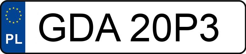 Numer rejestracyjny GDA 20P3 posiada VOLKSWAGEN Transporter T5 2.5 TDi MR`03 E4 3.0t Caravelle Trendline - GDA20P3