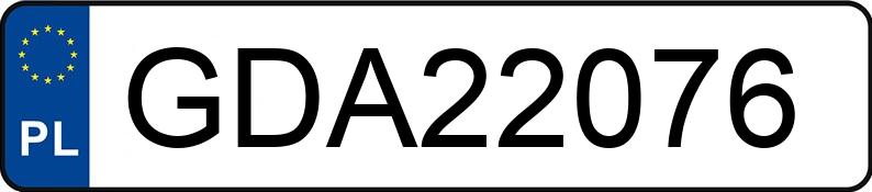 Numer rejestracyjny GDA 22076 posiada OPEL ZAFIRA - GDA22076