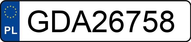 Numer rejestracyjny GDA 26758 posiada AUDI A3 - GDA26758