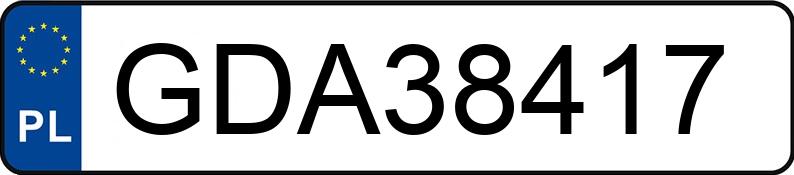 Numer rejestracyjny GDA 38417 posiada VOLKSWAGEN GOLF - GDA38417