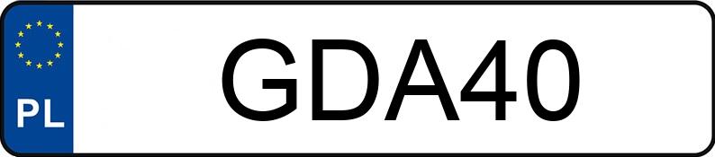 Numer rejestracyjny GDA 40 posiada VOLKSWAGEN Golf II Cabrio Kat. Quartett - GDA40