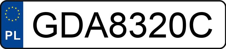 Numer rejestracyjny GDA 8320C posiada AUDI A3 - GDA8320C Numer rejestracyjny GDA 8320C posiada AUDI A3 - GDA8320C