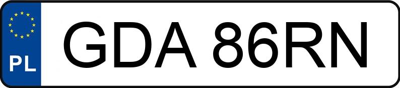 Numer rejestracyjny GDA 86RN posiada TOYOTA Hiace Diesel 2.8t Hiace Diesel 2.8t - GDA86RN
