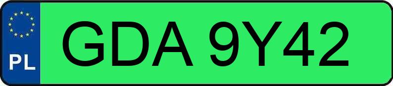 Numer rejestracyjny GDA 9Y42 posiada E-MIO DESTINA XLS11-FM - GDA9Y42