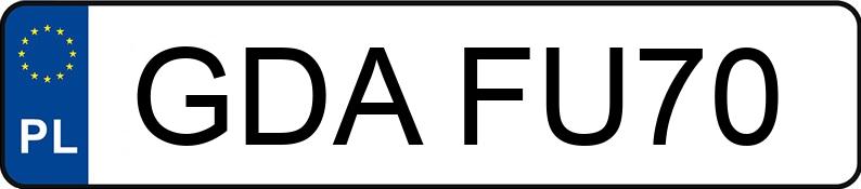 Numer rejestracyjny GDA FU70 posiada PEUGEOT PARTNER - GDAFU70