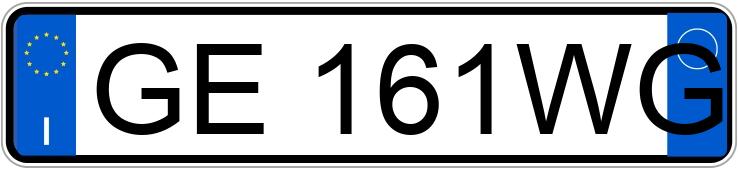 Numer rejestracyjny GE161WG posiada LANCIA Ypsilon 3a serie