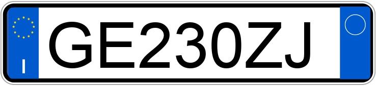 Numer rejestracyjny GE230ZJ posiada FIAT 500
